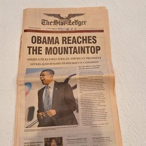 Star Ledger newspaper from Obama's first election